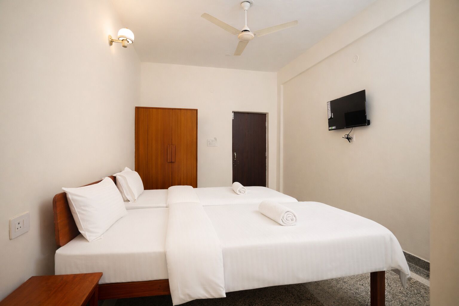 Premium bedding, individually furnished, blackout curtains