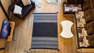 Cabin, Hot Tub, Mountain View | Living area | Flat-screen TV