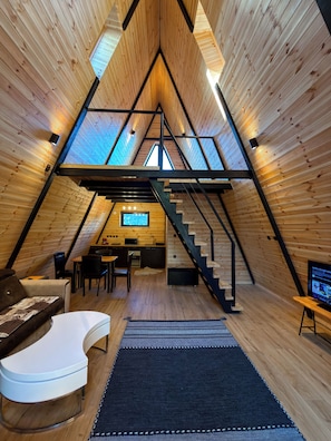 Cabin, Hot Tub, Mountain View | Living area - Macko Cabin (Băile Tușnad)
