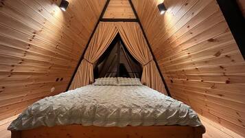 Cabane, bain Ă remous, vue montagne | Fer et planche Ă repasser, Wi-Fi gratuit