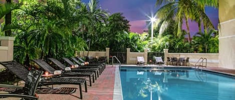 A heated pool