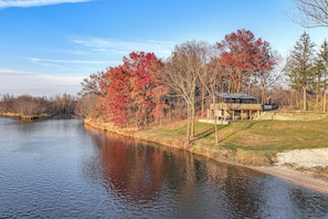 House (3 Bedrooms) | Front of property - Riverfront Reset! Dells Cabin w/ Kayaks & Deck (Wisconsin Dells)