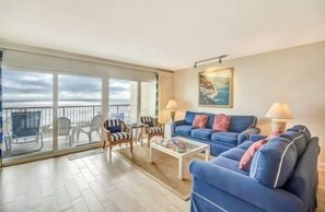 Condo, 3 Bedrooms | Living area - Cozy Ocean View Family Retreat - 3BR - Amelia by the Sea (Fernandina Beach)