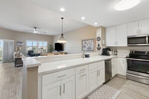 Condo, 3 Bedrooms | Private kitchen - Spacious 3BR Condo by The Beach Ocean Park - 106 (Fernandina Beach)