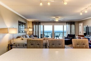 Condo, 3 Bedrooms | Living area - Beachfront Family Condo w/ Pool, Fishing, and Pier Access Amelia by the Sea (Fernandina Beach)
