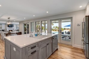 House, 4 Bedrooms | Private kitchen | Fridge, oven, coffee/tea maker, toaster - Beachfront Luxury Home w/ Private Pool (Fernandina Beach)