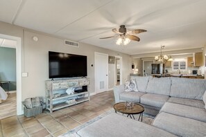 Condo, 2 Bedrooms | Living area | Smart TV - Ground Floor Beachfront Condo Amelia by the Sea (Fernandina Beach)