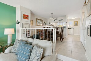Townhome, 3 Bedrooms | Living area | Smart TV, DVD player - Steps to The Beach - 3BR Ocean View (Fernandina Beach)