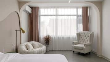 Deluxe Double Room, Balcony, Courtyard View | Egyptian cotton sheets, premium bedding, memory foam beds