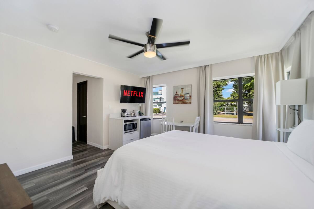 In-room safe, blackout curtains, iron/ironing board