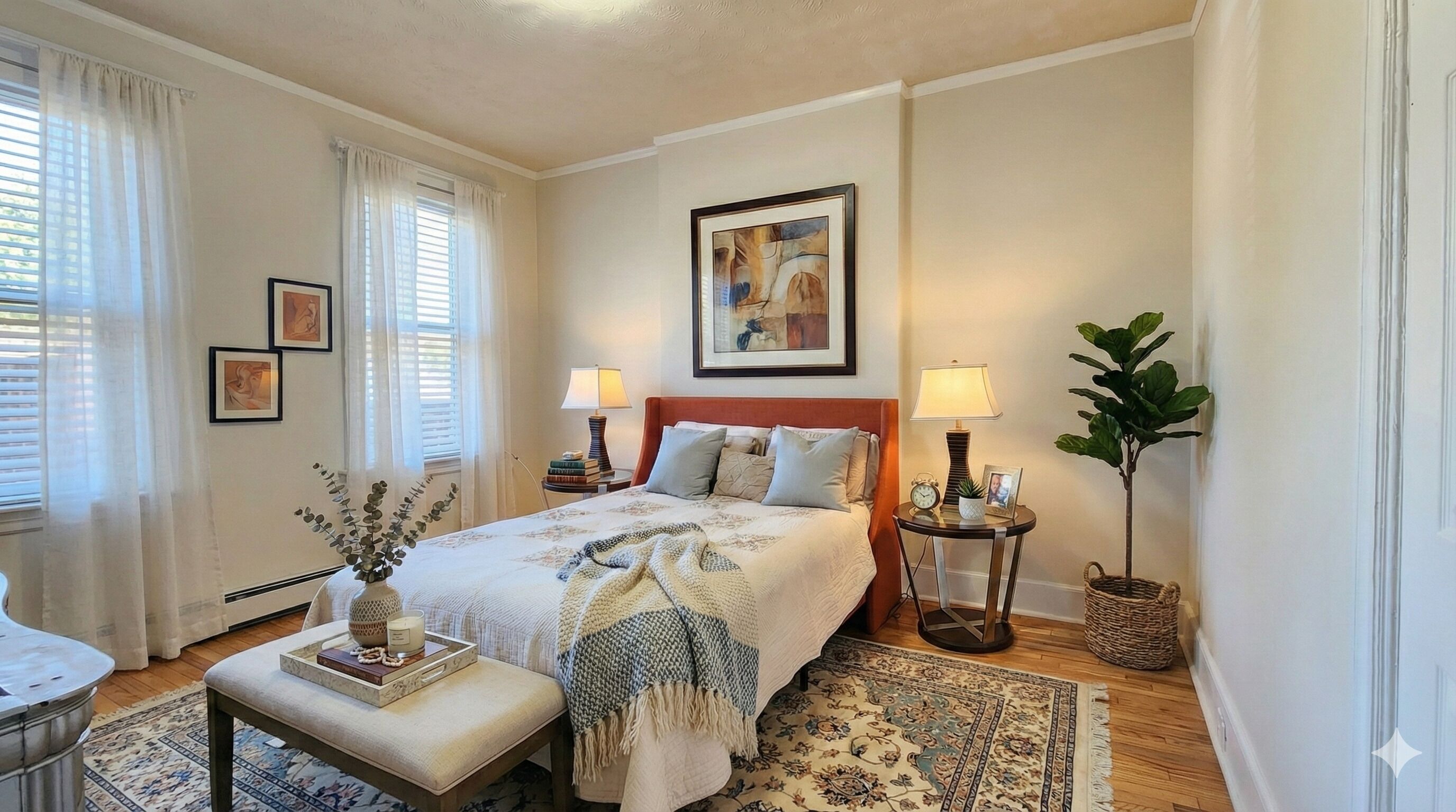 Tabla de planchar con plancha, wifi y ropa de cama 