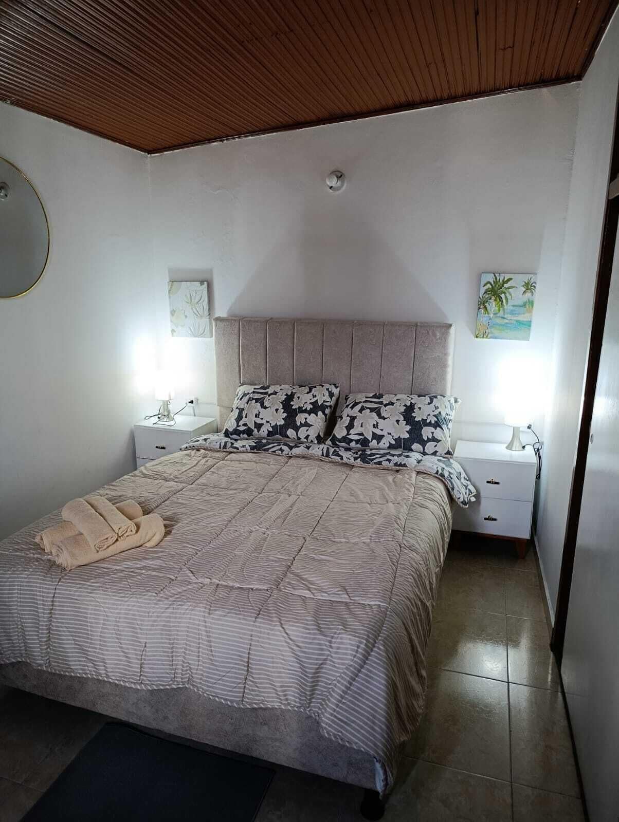 Desk, blackout curtains, free WiFi