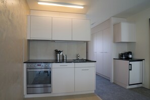 Fridge, oven, stovetop, dishwasher - WohnMOTEL the next generation (Altstaetten)