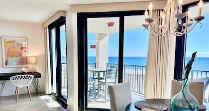 6th-Floor Gulf-Front 1BR Condo | Stunning Views, Private Balcony & Coastal Style