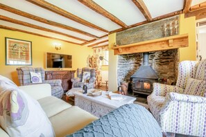 TV, fireplace - 4 Bed in St. Martin (oc-p31126) (Saint Martin-by-Looe)