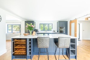 Microwave, oven, dishwasher, high chair