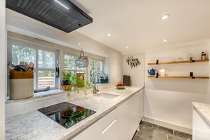 Microwave, oven, dishwasher, high chair