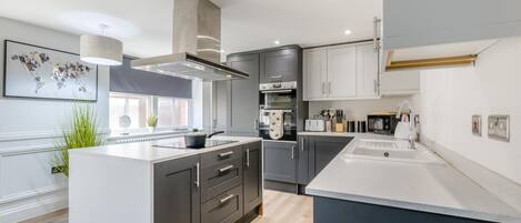 Microondas, horno, lavavajillas y periquera