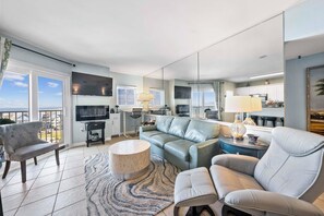 TV connectée, cheminée