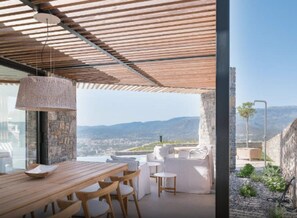 Outdoor dining - Villa Alsephina, Divine Sea Views, Private Pool, Furnished Terrace, Crete (Crete)