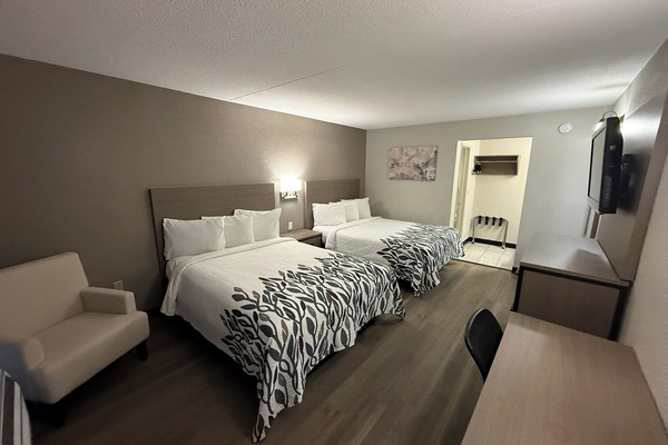 Stretch out together in two comfy beds for restful nights.
