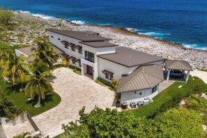 Exterior - Bella Vista: Oceanside Villa with Heated Pool, Jacuzzi, + Alfresco Dining Gazebo (Grand Cayman)
