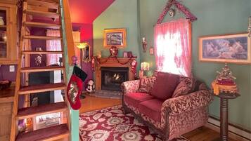 Télévision, cheminée