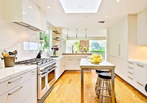 Fridge, microwave, oven, stovetop - Hollywood Hills Mid-Century Modern (Los Angeles)