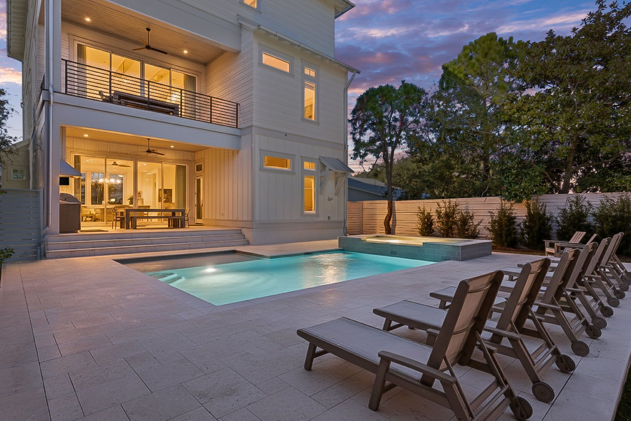 Piscine extérieure, piscine chauffée