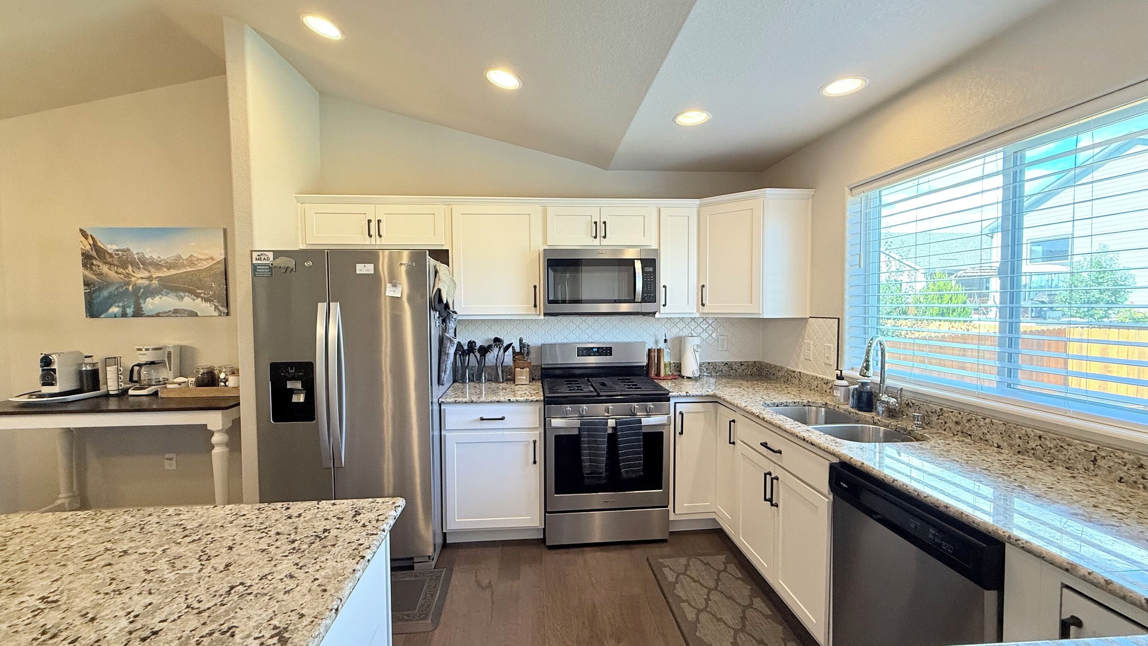 Microwave, oven, stovetop, dishwasher