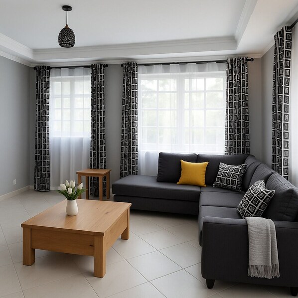 Cabin, 3 Bedrooms, Balcony, Lake View | Living area - Mishen Azure (Naivasha)