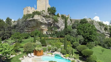 Een verwarmd zwembad