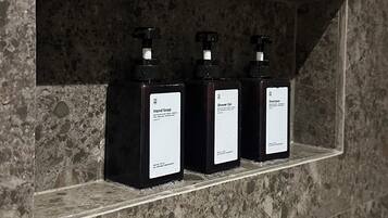 Luxury Villa, Private Pool, Pool View | Bathroom | Shower, towels, soap, shampoo