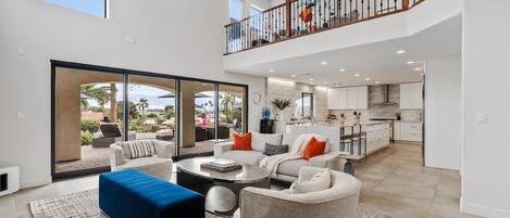 Smart TV, books, stereo, printers