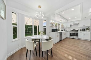 Fridge, microwave, oven, stovetop - @ Marbella Lane – Modern Home w/ Private Backyard (Fullerton)