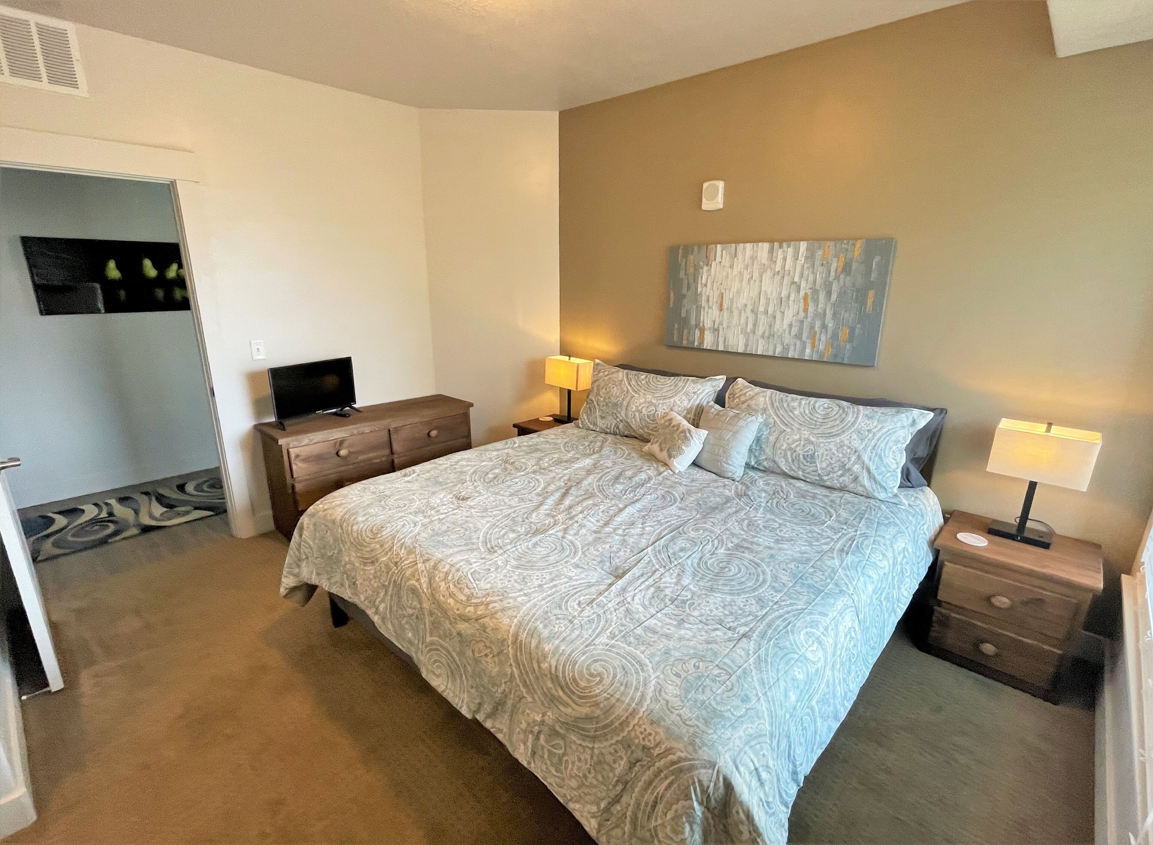 Blackout curtains, iron/ironing board, free WiFi