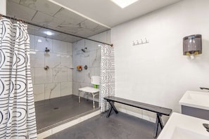 Shower, hair dryer