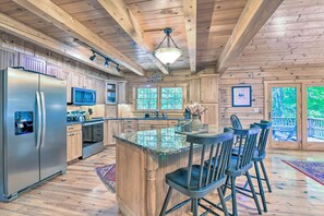 Private kitchen - 5 BR Luxury Log Cabin | Game Room + 2 Decks (Sapphire)