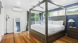 Desk, free WiFi, bed sheets