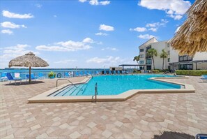 Pool - Waterfront Retreat in St. Petersburg – Spacious 2-BR Condo with Balcony & Pool (Isla Del Sol)