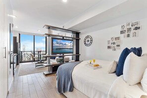 1 غرفة نوم ومكواة/لوح كي وواي فاي وملاءات أسرّة