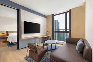 Suite, 1 King Bed, City View | Living room - Four Points By Sheraton Guangzhou Bai’E Tan (Guangzhou)