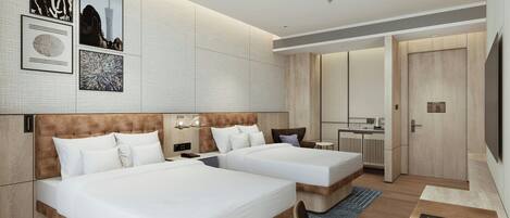 Grand Double Room, 2 Double Beds, City View