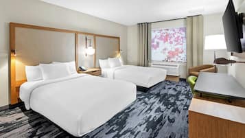 Blackout curtains, iron/ironing board, rollaway beds, free WiFi