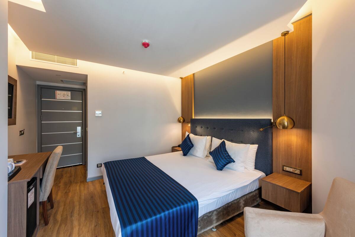 Phòng tiện nghi đơn giản, quang cảnh thành phố | Bộ đồ giường cao cấp, minibar, truy cập Internet không dây miễn phí 