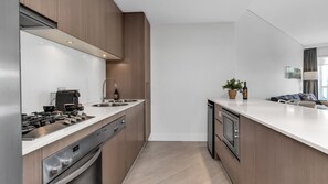 Fridge, microwave, oven, stovetop - Luxury Ground Floor Apartment 1114 Bale (Kingscliff)