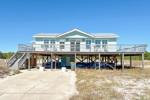 Exterior - New! Super Cute 2BR "Almost" Beachfront Home, Gulf Views, Steps To Beach (Gulf Shores)