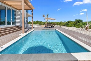Outdoor pool, a heated pool - Gorgeous 3-bedroom Villa with AC, Pool/Hot Tub in Cooper Jack Bay Settlement (Cooper Jack Bay Settlement)