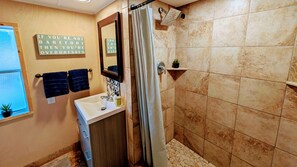 Hair dryer, towels