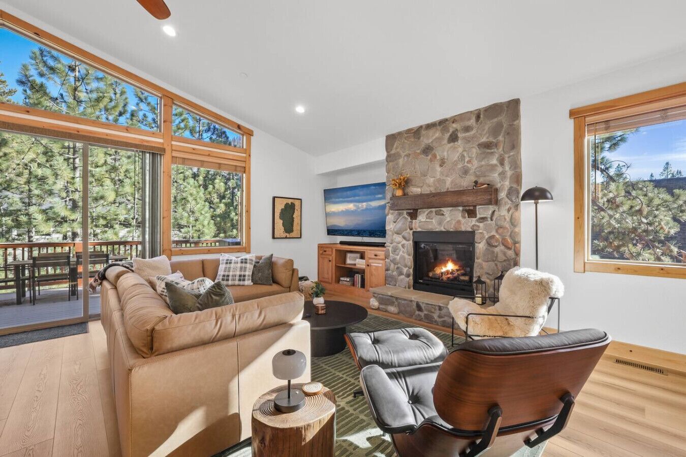 TV, fireplace, offices